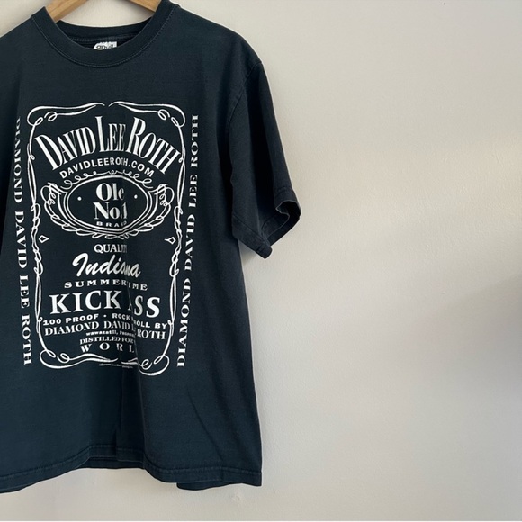 DAVID LEE ROTH WORLD TOUR 2002 VINTAGE FADED BLACK SHORT SLEEVE T-SHIRT - Picture 6 of 12